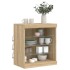 Aparador con luces LED roble Sonoma 60,5x37x67
