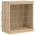 Aparador con luces LED roble Sonoma 60,5x37x67