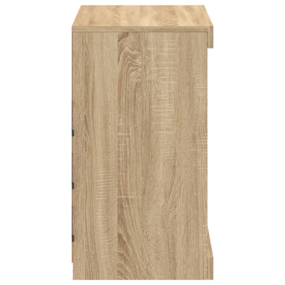 Aparador con luces LED roble Sonoma 60,5x37x67