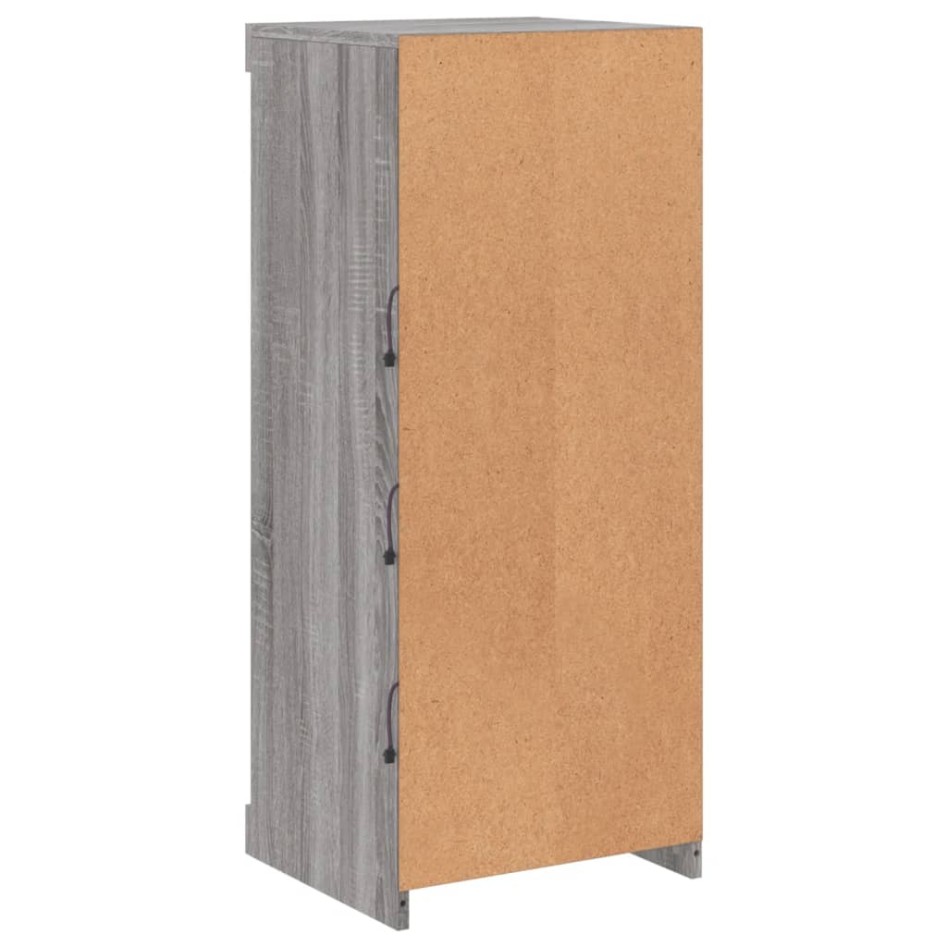 Aparador con luces LED gris Sonoma 41x37x100