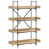 Librería 4 estantes madera de ingeniería roble 100x33x145,5