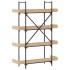 Librería 4 estantes madera de ingeniería roble 100x33x145,5