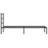 Estructura cama sin colchón con cabecero metal negro 80x200