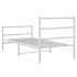 Estructura cama sin colchón con estribo metal blanco 90x200