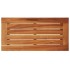 Mesa auxiliar jardín tapa madera ratán PE negro 58x27,5x55