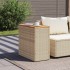 Mesa auxiliar jardín tapa madera ratán PE beige 58x27,5x55