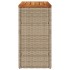 Mesa auxiliar jardín tapa madera ratán PE beige 58x27,5x55