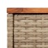 Mesa auxiliar jardín tapa madera ratán PE beige 58x27,5x55