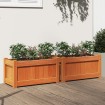 Jardineras de exterior 2 uds madera maciza de pino marrón cera