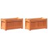 Jardineras de exterior 2 uds madera maciza de pino marrón