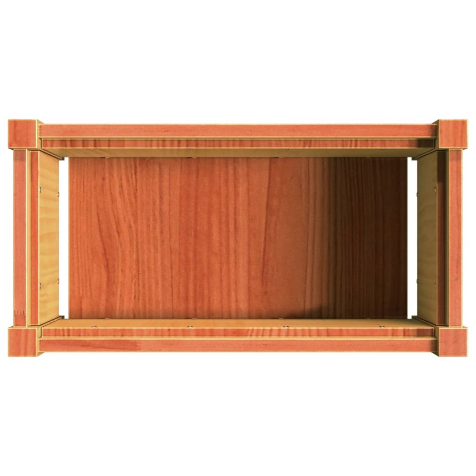 Jardineras de exterior 2 uds madera maciza de pino marrón