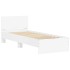 Estructura cama con cabecero madera ingeniería blanca 75x190
