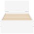 Estructura cama con cabecero madera ingeniería blanca 75x190