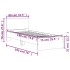 Estructura cama con cabecero madera ingeniería blanca 75x190