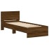 Estructura cama con cabecero sin colchón marrón roble 75x190