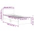 Estructura cama con cabecero sin colchón marrón roble 75x190
