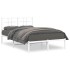 Estructura cama sin colchón con cabecero metal blanco