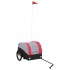 Remolque para bicicleta hierro negro y rojo 30