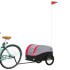 Remolque para bicicleta hierro negro y rojo 30