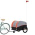 Remolque para bicicleta hierro negro y naranja 45