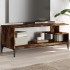 Mueble de TV madera de ingeniería y acero negro 102x40x41
