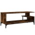 Mueble de TV madera de ingeniería y acero negro 102x40x41