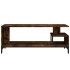 Mueble de TV madera de ingeniería y acero negro 102x40x41