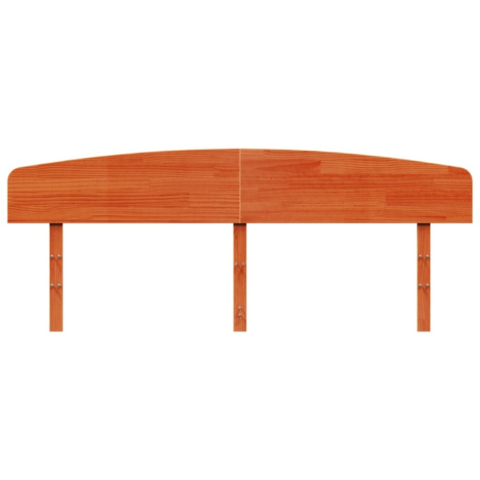 Cabecero de cama madera maciza de pino marrón cera 180