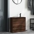 Zapatero de madera de ingeniería marrón roble 60x21x57