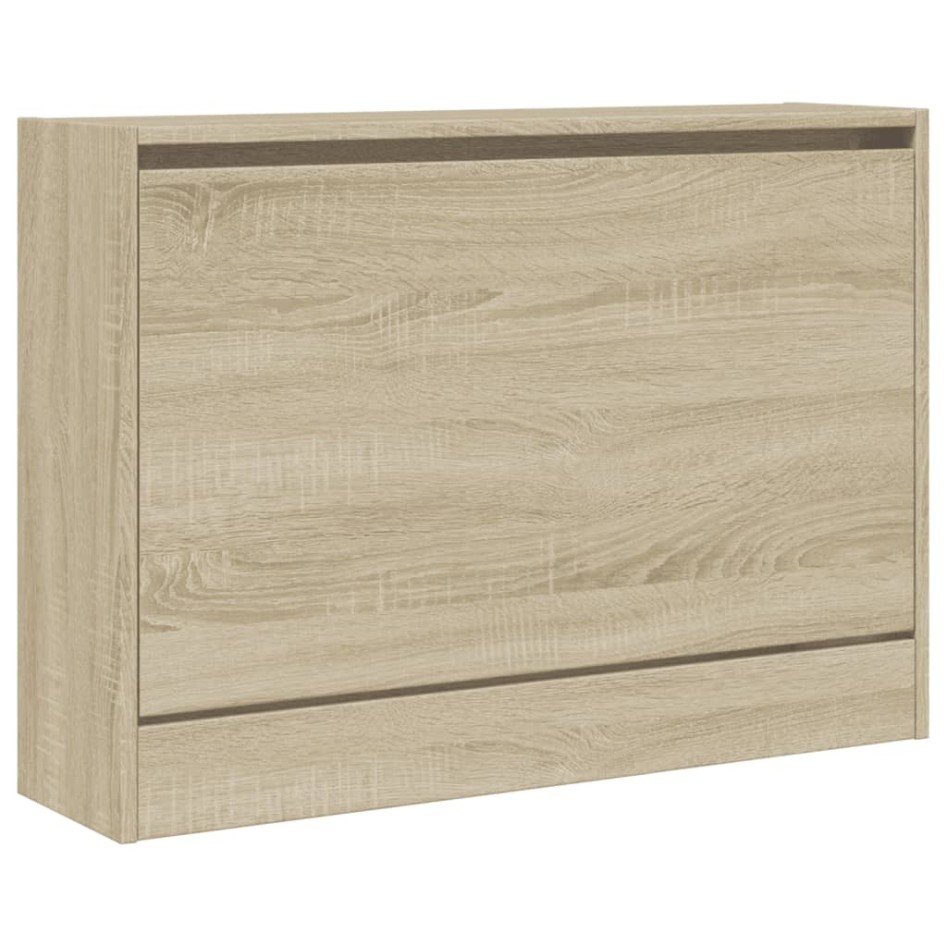Zapatero de madera de ingeniería roble Sonoma 80x21x57