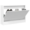 Zapatero de madera de ingeniería blanco 80x21x57 cm