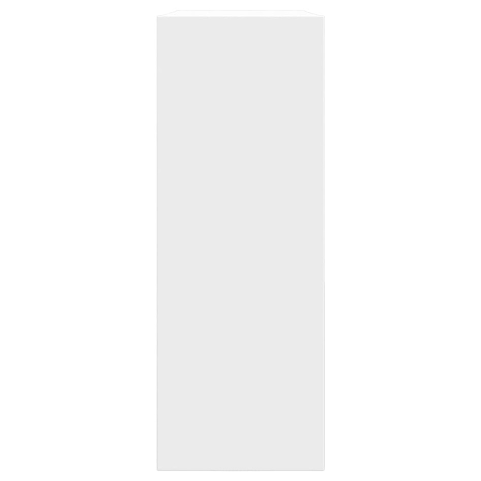 Zapatero de madera de ingeniería blanco 80x21x57