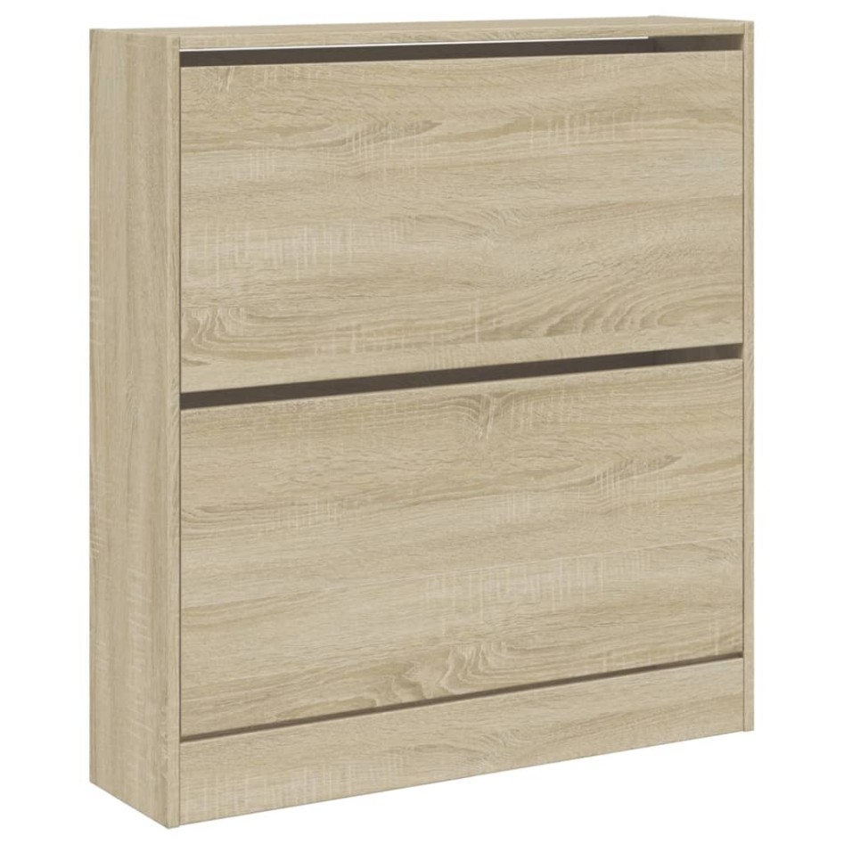 Zapatero de madera de ingeniería roble Sonoma 80x21x87,5