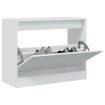 Zapatero de madera de ingeniería blanco 80x34x63 cm