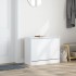 Zapatero de madera de ingeniería blanco 80x34x63
