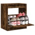 Zapatero de madera de ingeniería roble ahumado 60x42x69