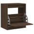 Zapatero de madera de ingeniería marrón roble 60x42x69