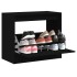 Zapatero de madera de ingeniería negro 80x42x69