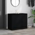 Zapatero de madera de ingeniería negro 80x42x69
