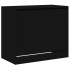 Zapatero de madera de ingeniería negro 80x42x69
