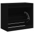 Zapatero de madera de ingeniería negro 80x42x69