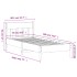 Estructura de cama sin colchón madera maciza pino 75x190