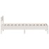 Estructura de cama sin colchón madera maciza blanca 75x190