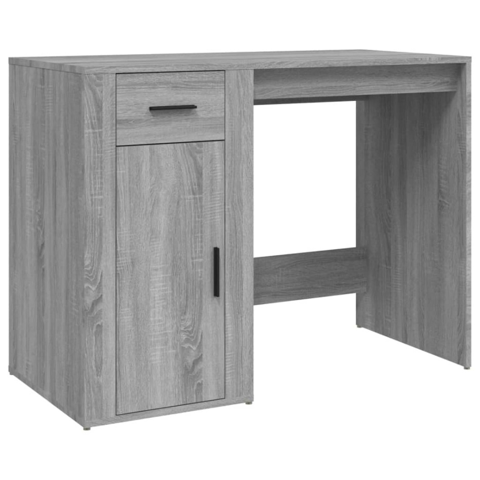 Escritorio de madera contrachapada gris Sonoma 100x49x75