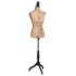 Maniquí de busto de mujer de yute marrón y