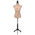 Maniquí de busto de mujer de yute marrón y