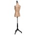 Maniquí de busto de mujer de yute marrón y
