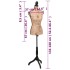 Maniquí de busto de mujer de yute marrón y