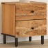 Mesita de noche de madera maciza de acacia 40x33x46