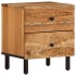 Mesita de noche de madera maciza de acacia 40x33x46